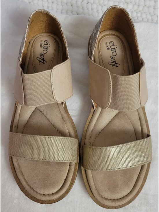 Eurosoft by Sofft Shoes - Eurosoft Sofft Women's Sandals 1" heel Snake print Nena sz 8 strappy Unused NWOT